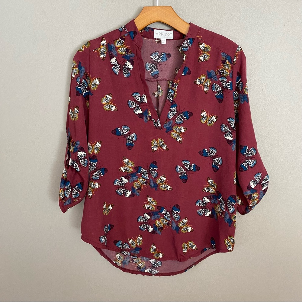 Apricot butterfly blouse